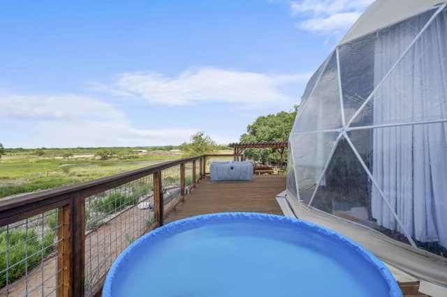 Deck view with dome and cowboy pool