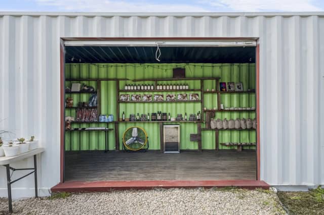 Farm store interior with local goods