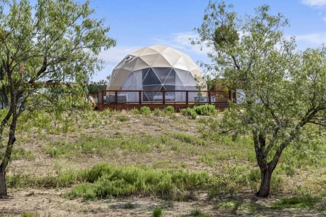 Glamping dome on 15-acre property