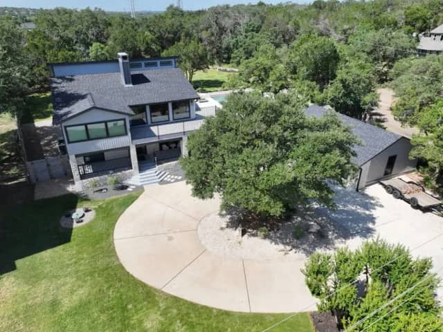 Aerial view of the property