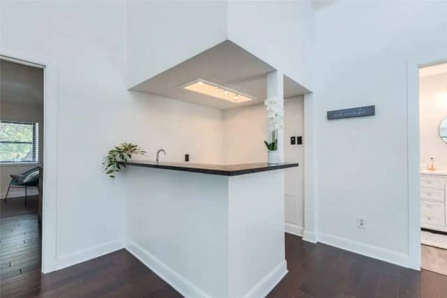 Wet bar and kitchenette area