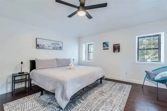 Master bedroom with king bed
